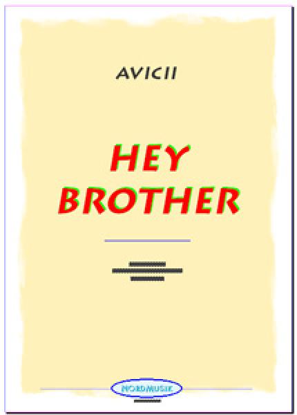 Hey Brother, Avicii, Tim Bergling, Vincent Pontare, Ash Pournouri, Salem Al Fakir, Veronica Maggio, Bernd Glück, Akkordeon-Orchester, leicht-mittelschwer, Akkordeon Noten