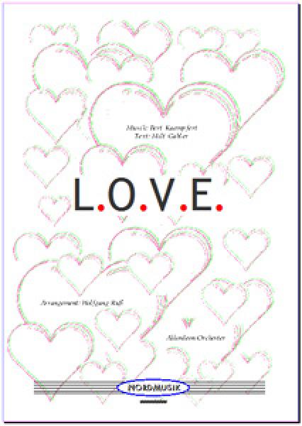 L.O.V.E., Bert Kaempfert, Wolfgang Ruß, Akkordeon-Orchester, Jazzsong, Swing, mittelschwer, Akkordeon Noten