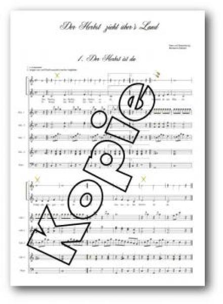 Der Herbst zieht über's Land, Marianne Baldauf, Akkordeon-Schülerorchester, Minimusical, leicht, Kinderstimme, Easy-Stimme, erste Orchesererfahrungen, Akkordeon Noten