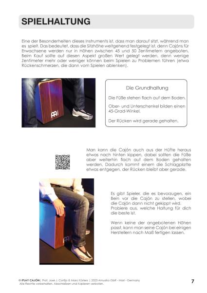 iPlay Cajón, Prof. José J. Cortijo, Marc Küsters, Cajónschule, Schulwerk für Cajón, Online-Material, Playalongs, verschiedene Genres, verschiedene Rhythmen, Cajón spielen lernen, Cajónunterricht, Selbststudium, Cajón Noten, Spielhaltung