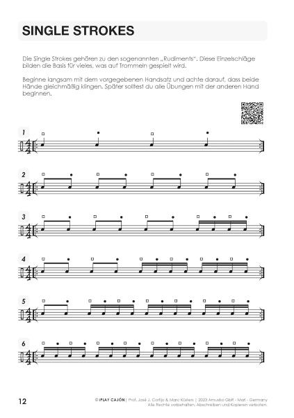 iPlay Cajón, Prof. José J. Cortijo, Marc Küsters, Cajónschule, Schulwerk für Cajón, Online-Material, Playalongs, verschiedene Genres, verschiedene Rhythmen, Cajón spielen lernen, Cajónunterricht, Selbststudium, Single Strokes