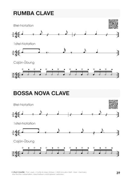 iPlay Cajón, Prof. José J. Cortijo, Marc Küsters, Cajónschule, Schulwerk für Cajón, Online-Material, Playalongs, verschiedene Genres, verschiedene Rhythmen, Cajón spielen lernen, Cajónunterricht, Selbststudium, Cajón Rumba Clave