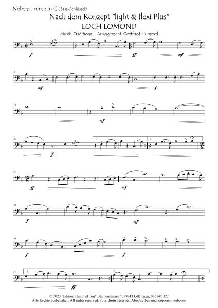 Loch Lomond, Gottfried Hummel, Akkordeon-Orchester, Air, Scottish Traditional, alte schottische Melodie, gälische Folklore, leicht-mittelschwer, Easy-Stimme, Akkordeon Noten, Demoseite