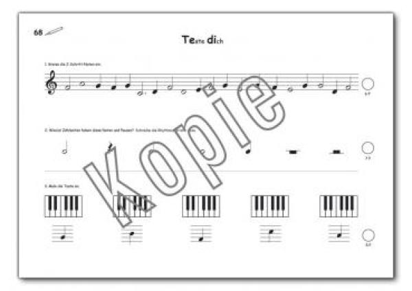 NOTEN-​Workshop mit Tasti, Marianne Baldauf, Melodica, Übungsheft zur Schule, Melodicaunterricht, sehr leicht, Anfänger, Melodica spielen lernen, Melodica Noten
