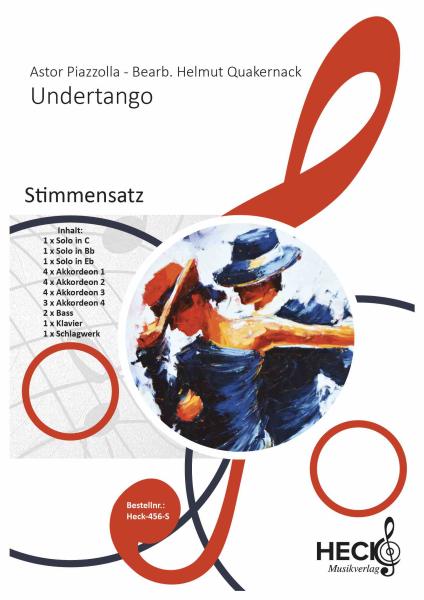 Undertango, Helmut Quakernack, Astor Piazzolla, Akkordeonorchester und Solostimme, aus 6 Tangos, Tango Nuevo, mittelschwer, Akkordeon Noten