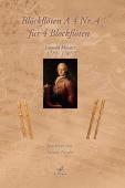 Blockflöten A 4 Nr. 4 für 4 Blockflöten, Leopold Mozart, Pascale Nicolet, Spielheft, Blockflöten-Quartett, SATB, Sopranflöte, Altflöte, Tenorflöte, Bassflöte, klassische Musik, Klassik, Flöten im Quartett, Noten für Blockflöte, Cover