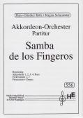 Samba de los Fingeros, Hans-Günther Kölz, Jürgen Schmieder, Akkordeonorchester, Akkordeonensemble, leicht-mittelschwer, flotte Finger, Fingersamba, Akkordeon Noten