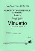 Minuetto aus der Serenade op. 44, Antonín Dvořák, Hugo Felder, Hans-Günther Kölz, Oberstufe, Akkordeon-Orchester, Akkordeon-Ensemble, Wertungsstück, Wettbewerbsliteratur, mittelschwer-schwer, Akkordeon Noten