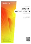 Sousa-Highlights, John Philip Sousa, Manfred Schneider, Stefan & Katja Hippe, Akkordeonorchester, Swing-Medley, Potpourri, Marschkönig, anspruchsvolle Unterhaltungsmusik, schwer, Akkordeon Noten, Cover